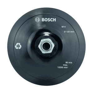 Bosch 125 mm Rubber Backing pad Hook & Loop Type For Random Orbital Sanders, 2 608 601 077