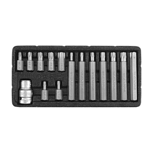 Yato T20 - T55 Torx Security Screwdriver Bit Set (Pack of 15 Pcs), YT-0417