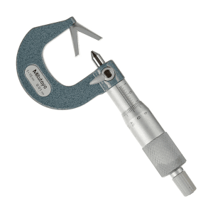 Mitutoyo 1 - 15 mm V-Anvil Micrometer with Carbide Tip (3 Flute), 114-101