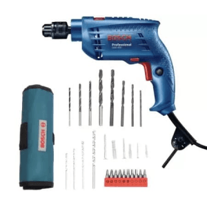 Bosch 10mm 450W Professional Impact Drill With 53 Pcs Accessory Kit, GSB 450 with wrap set