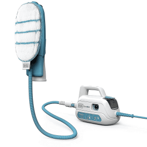 Black+Decker 1000-Watt SteaMitt Pro Handheld Steam Cleaner with 99.9% Germ Protection (White/Blue), FSH10SMP