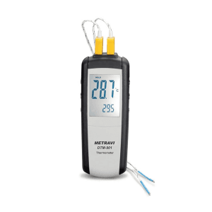Metravi 3-1/2 Digits / -200 - 1372°C Dual Input Digital Thermometer, DTM-901
