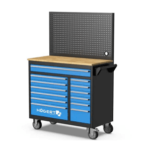 Hogert 13 Drawers Workshop Cabinet with Wall Panel, HT7G044