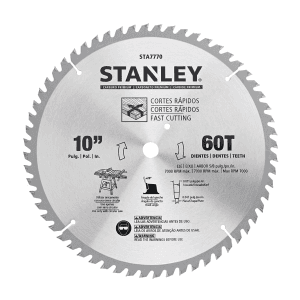 Stanley 10 inch / 254 mm Carded Mitre Saw Blade (60 Teeth), STA7770-IN