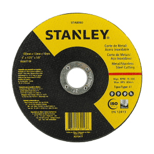 Stanley 100 x 1.2 x 16 mm INOX Cutting Wheel For Cutting Stainless Steel, Carbon Steel, Aluminium PVC & Concrete, STA8060B50