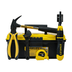 Stanley 15 Pcs Hand Tools Kit In 13 Inch Tool Box For Home DIY Use, HOMETL-KIT1