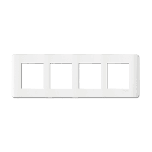Schneider Electric Zencelo 8 M Grid & 8 Module Cover Frame Horizontal - White (Pack of 5 Pcs), IN8408HC