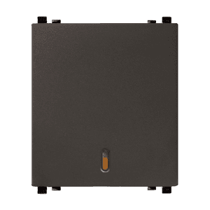 Schneider Electric Zencelo 6 Amp 1 Way 2 Module Switch - Dark Grey (Pack of 10 Pcs), IN8421(BZ)