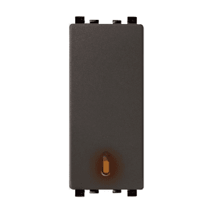 Schneider Electric Zencelo 6 Amp 1 Way Switch With Neon - Dark Grey (Pack of 10 Pcs), IN8481(BZ)