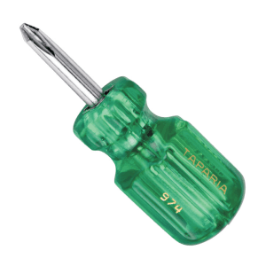 Taparia 6.0 mm (Flat) x PH2 (Phillips) x 30 mm (Blade Length) Two In One Stubby Screw Drivers, 974