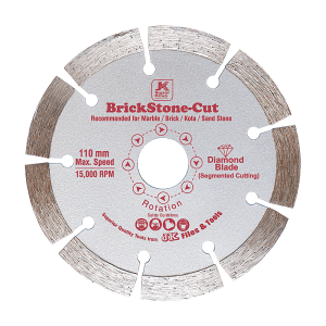 JK Segmented 4 inch / 110 mm Diamond Cutting Blades (Brickstone Cut), SD9060240