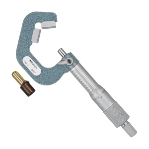Mitutoyo 0.09 - 1 inch V-Anvil Micrometer with Carbide Tip (5 Flute), 114-135