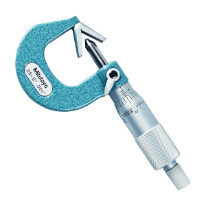 Mitutoyo 0.05 - 0.6 inch V-Anvil Micrometer with Carbide Tip (3 Flute), 114-163