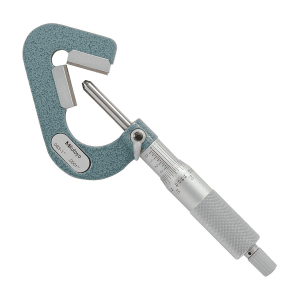 Mitutoyo 0.09 - 1 inch V-Anvil Micrometer with Carbide Tip (3 Flute), 114-202
