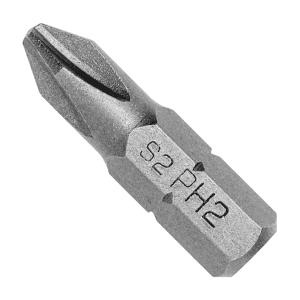 Hogert PH1 x 25 mm Length Phillips Screwdriver Bits (Pack of 5 Pcs), HT1S301
