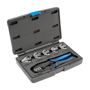 Hogert 8.5 inch / 220 mm 6 Pcs Interchangeable Crimping Plier Set, HT1P176