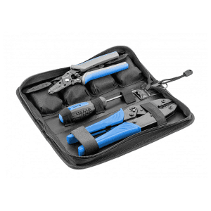 Hogert 9 inch / 225 mm Interchangeable Dies for Electrical Connector Crimping Pliers Set, HT1P177