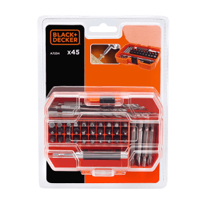 Black & Decker Screwdriver Bits & Drill Bits Set (Pack of 45 pcs), A7234-XJ