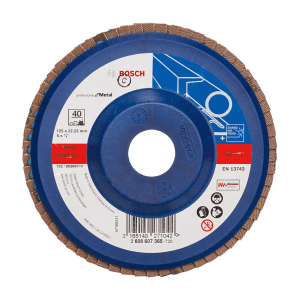Bosch 125 mm / 40 Flap Disc Grit X551 (Pack of 10 Pcs), 2 608 607 365