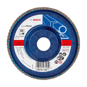 Bosch 125 mm / 60 Grit X551 Flap Disc Expert For Metal (Pack of 10 Pcs),  2 608 607 366