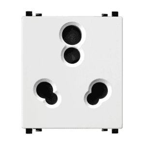 Schneider Electric Zencelo 6 / 16 Amp 3 Pin Socket Outlet With Shutter - White (Pack of 10 Pcs), IN8426/16