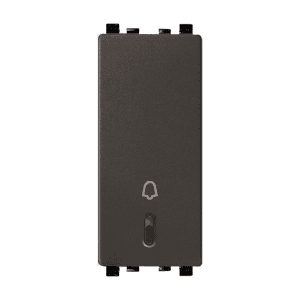 Schneider Electric Zencelo 6 Amp Bell Push Switch - Dark Grey (Pack of 10 Pcs), IN8405(BZ)