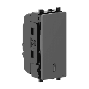 Schneider Electric Zencelo 6 Amp Momentary Switch - Dark Grey (Pack of 10 Pcs), IN8487_BZ