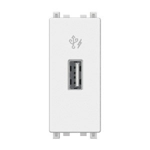 Schneider Electric Opale 2.1 Amp 1 Module USB Charger - White (Pack of 10 Pcs), IN8431USB_WE