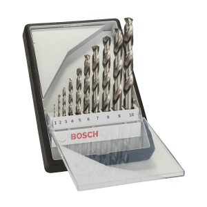 Bosch 10 Pcs Robust Line 135° HSS-G Metal Drill Bit Set, 2 607 010 535