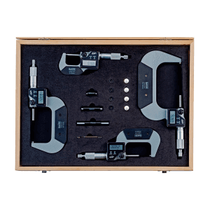 Baker 0 - 100 mm / 4 Pcs Digital External Micrometer Set, 4DMM 100