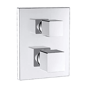 Kohler Autosense 235+ Geometric Thermostatic Recessed Bath & Shower Square Trim In Polished Chrome Finish, K-20742IN-9FP-CP