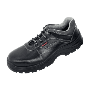 Karam Men's Deluxe Workman Leather Safety Shoe - Steel Toe (Black), FS113BL(RO)