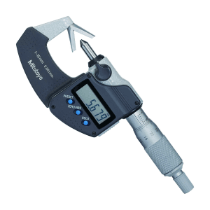Mitutoyo 1 - 15 mm Digital V-Anvil Micrometer without Groove (3 Flute), 314-261-30