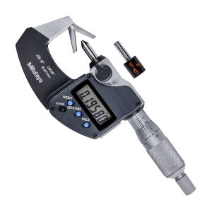 Mitutoyo 0.05 - 0.6 inch Digital V-Anvil Micrometer without Groove (3 Flute), 314-361-30