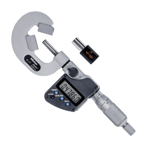 Mitutoyo 0.4 - 1 inch Digital V-Anvil Micrometer with Groove (3 Flute), 314-352-30