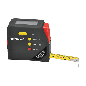 Freemans 5Mtr x 19mm Digital Measuring Tape with Belt Clip, PROE519