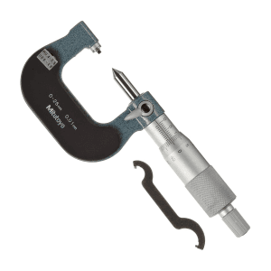 Mitutoyo 0 - 25 mm Screw Thread Micrometer (64 - 48 TPI), 125-101