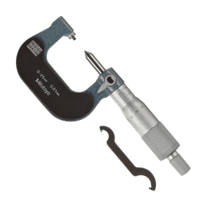 Mitutoyo 0 - 25 mm Screw Thread Micrometer (44 - 28 TPI), 125-102