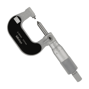 Mitutoyo 0 - 25 mm Screw Thread Micrometer (13 - 9 TPI), 125-104