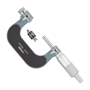 Mitutoyo 25 - 50 mm Interchangeable Anvil Screw Thread Micrometer (Spindle Tip Type), 126-126