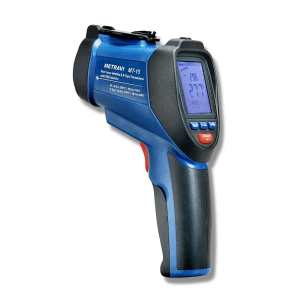Metravi 4 Digits 1200°C Temperature Range With Dual Laser Pointer Non-contact cum Contact Infrared Thermometer With USB PC Interface, MT-15