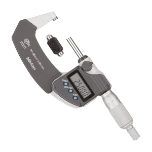 Mitutoyo 25 - 50 mm Digital Micrometer With Ratched Stop & SPC Data Output (IP65 Coolant-Proof), 293-231-30