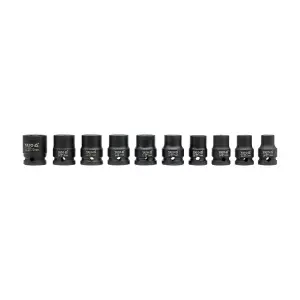 Yato 10 Pcs Hexagonal Impact Socket Set (1/2 inch Sq. Drive), YT-1025