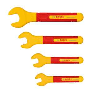 Bosch 4 Pcs Single Ended Open Jaw Insulated Spanners Set, 1 600 A02 NE8