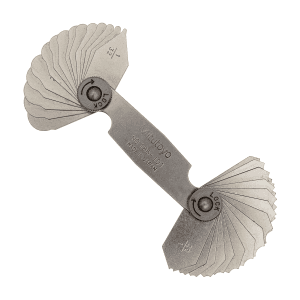 Mitutoyo 1/32 - 1/4 inch Radius Gauge (15 Pairs of Leaves), 186-101