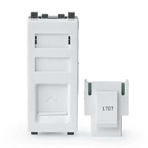 Schneider Electric Zencelo RJ 11 Telephone Outlet With Shutter - White (Pack of 10 Pcs), IN8431RJS4