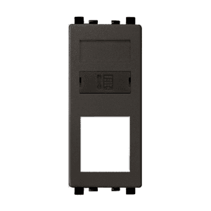 Schneider Electric Zencelo Data Outlet Wall Plate - For RJ 45 Key Stone Jack - Dark Grey (Pack of 10 Pcs), IN8431RJC(BZ)