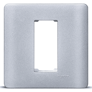 Schneider Electric Zencelo 1 M Grid & 1 Module Cover Frame - Satin Silver (Pack of 10 Pcs), IN8401C(SA)