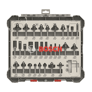 Bosch 8.00 mm Shank Trimming & Edging Router Bits Set (Pack Of 30 Pcs), 2 607 017 475