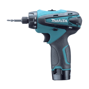 Makita 10.8V Li-Ion 6.35 mm (1/4") mm Cordless Drill Driver with Charger & 2 Pcs 1.3Ah Batteries, DF030DWE